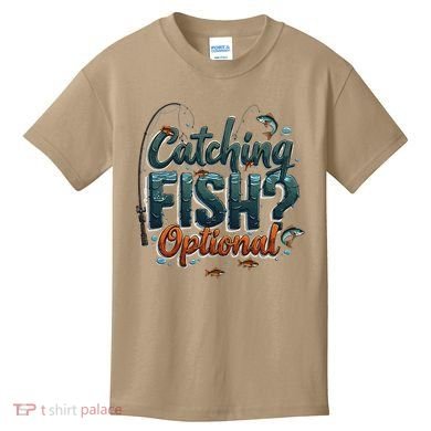 Fishing Catching Fish Optional Relaxing Required Kids T-Shirt