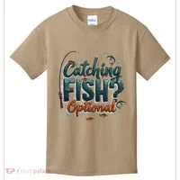 Fishing Catching Fish Optional Relaxing Required Kids T-Shirt thumb 0
