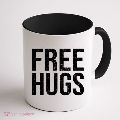 Funny Classic Free Hugs Gift For Man Woman Coffee Mug back