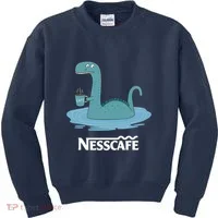 Funny Coffees For - Funny Loch Ness Monster Kids Sweatshirt thumb 0