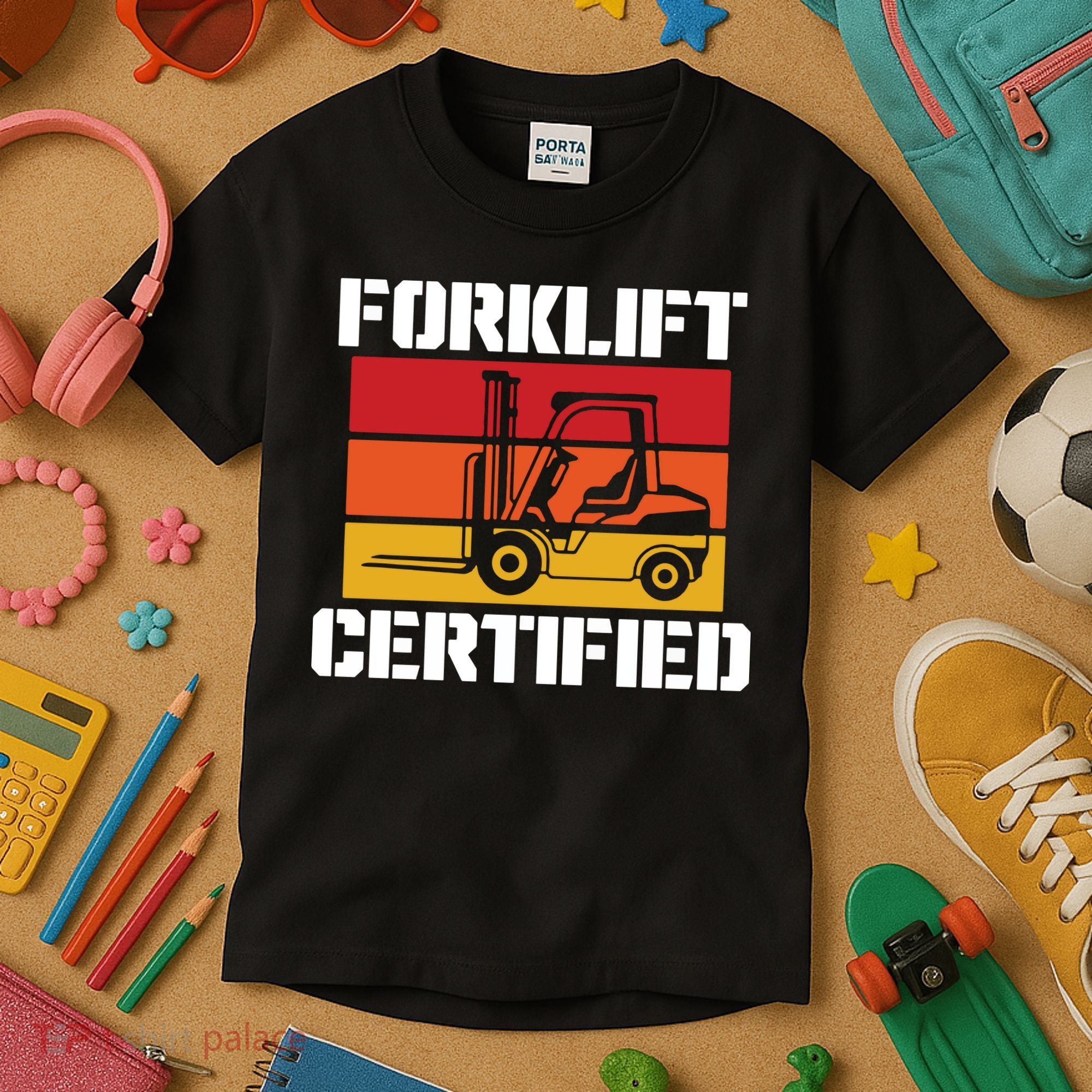Forklift Certified Kids T-Shirt