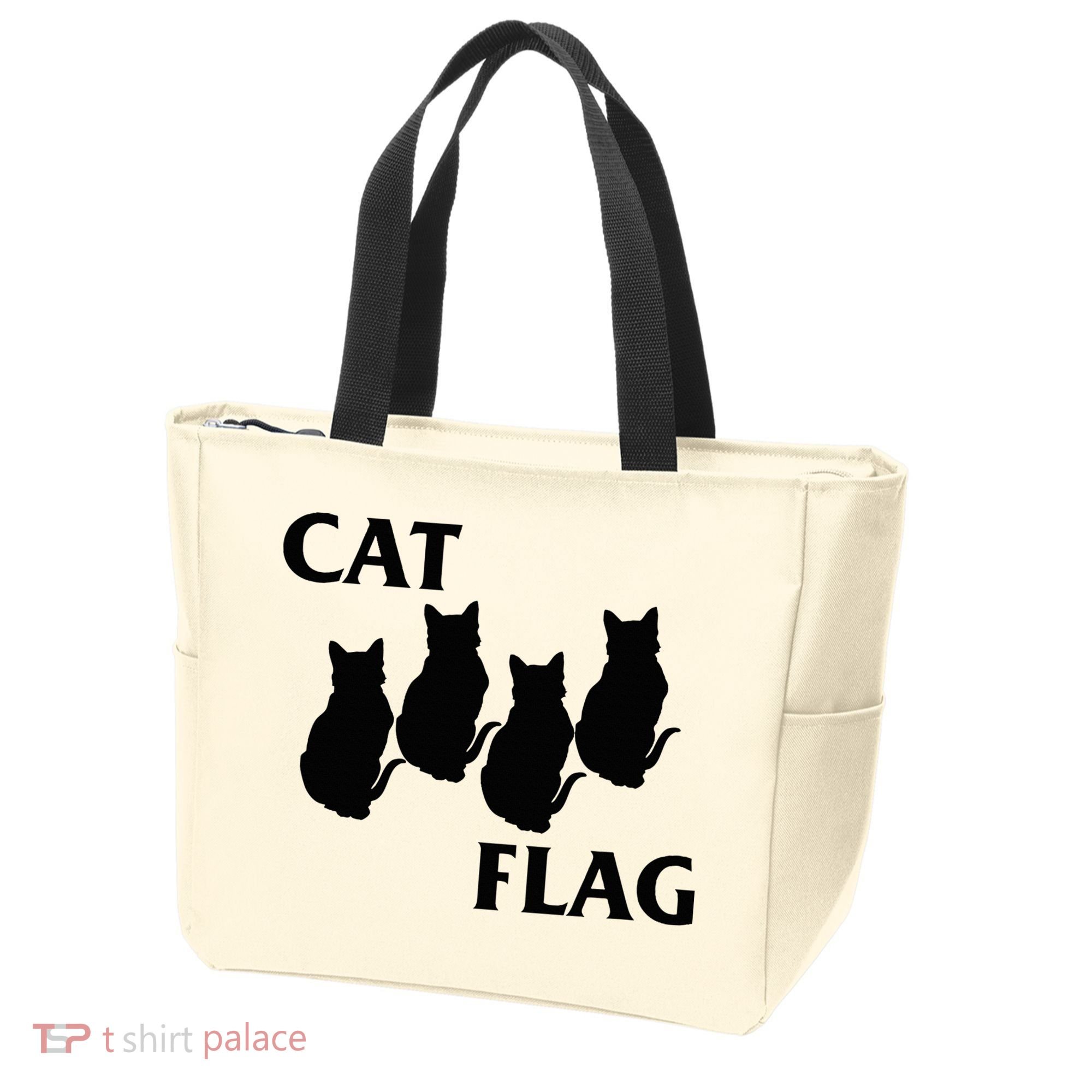 Funny Cat Flag Hardcore Music Parody Tote Bag