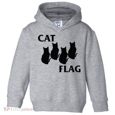 Funny Cat Flag Hardcore Music Parody Toddler Hoodie