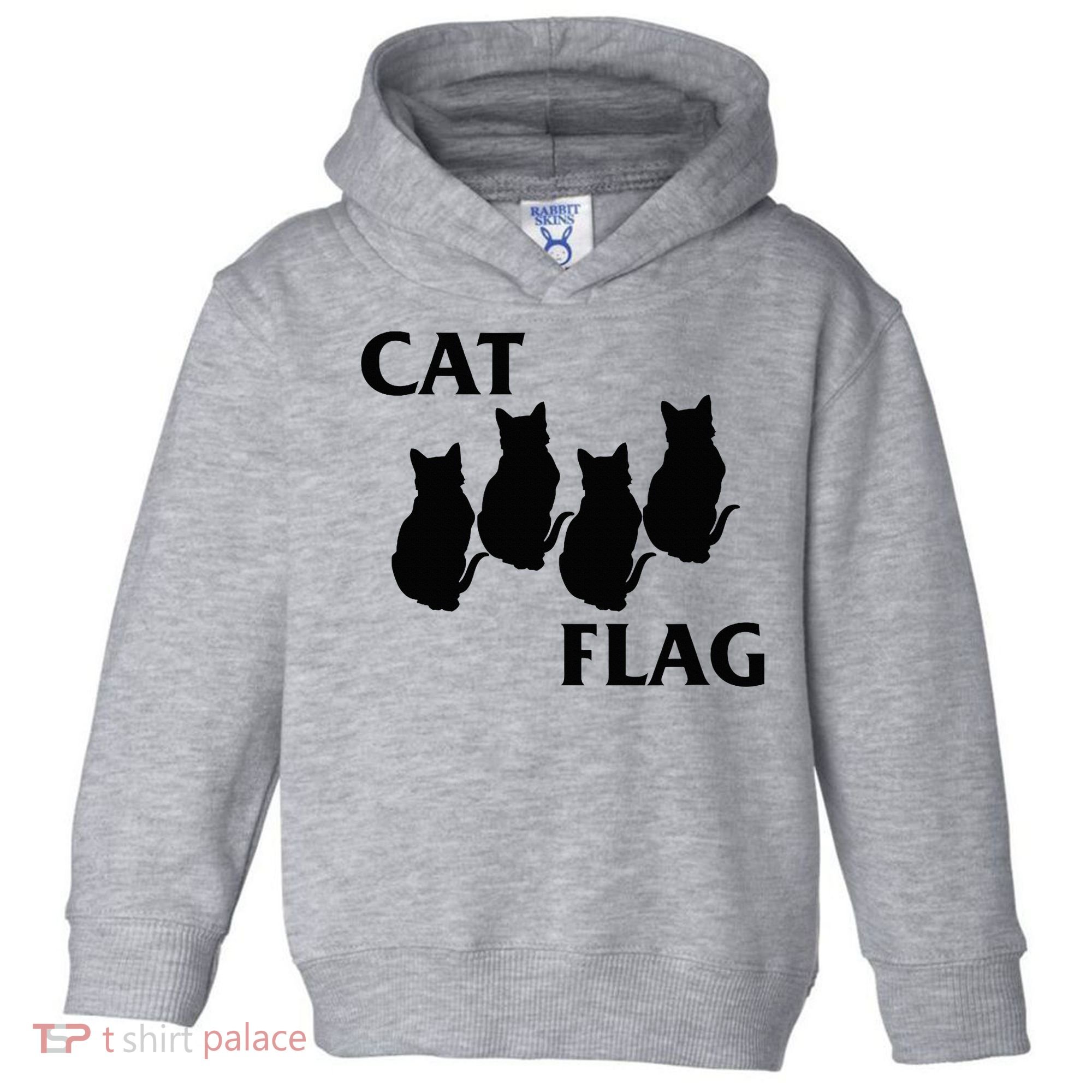 Funny Cat Flag Hardcore Music Parody Toddler Hoodie