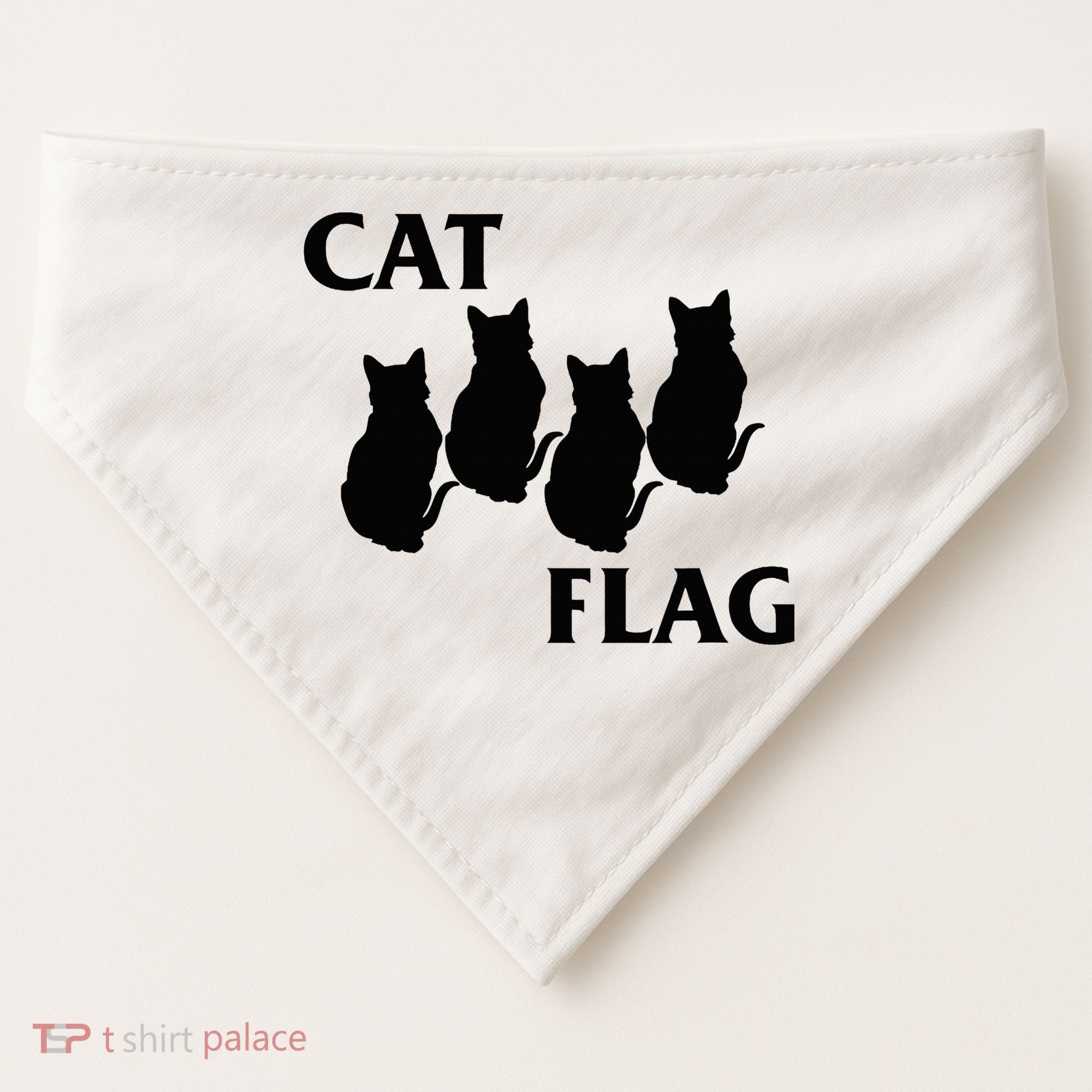 Funny Cat Flag Hardcore Music Parody USA-Made Doggie Bandana