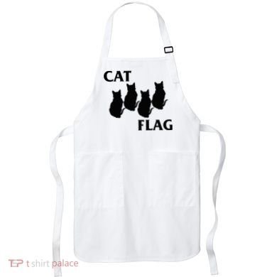 Funny Cat Flag Hardcore Music Parody Apron