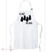 Funny Cat Flag Hardcore Music Parody Apron thumb 0