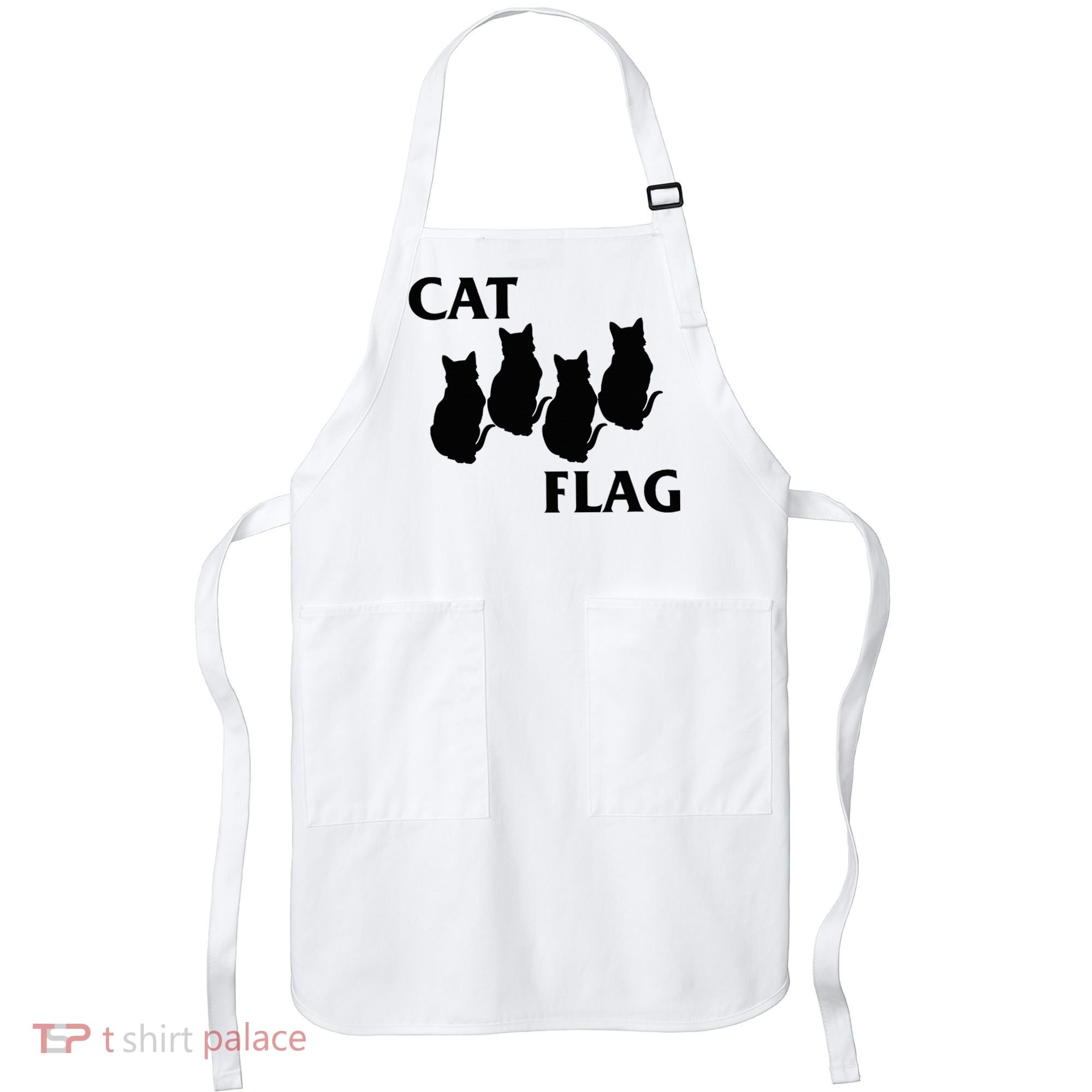 Funny Cat Flag Hardcore Music Parody Apron