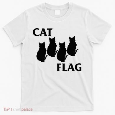 Funny Cat Flag Hardcore Music Parody T-Shirt