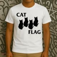 Funny Cat Flag Hardcore Music Parody T-Shirt thumb 3