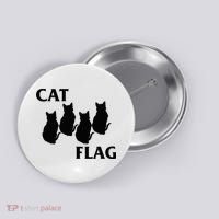 Funny Cat Flag Hardcore Music Parody Button thumb 0