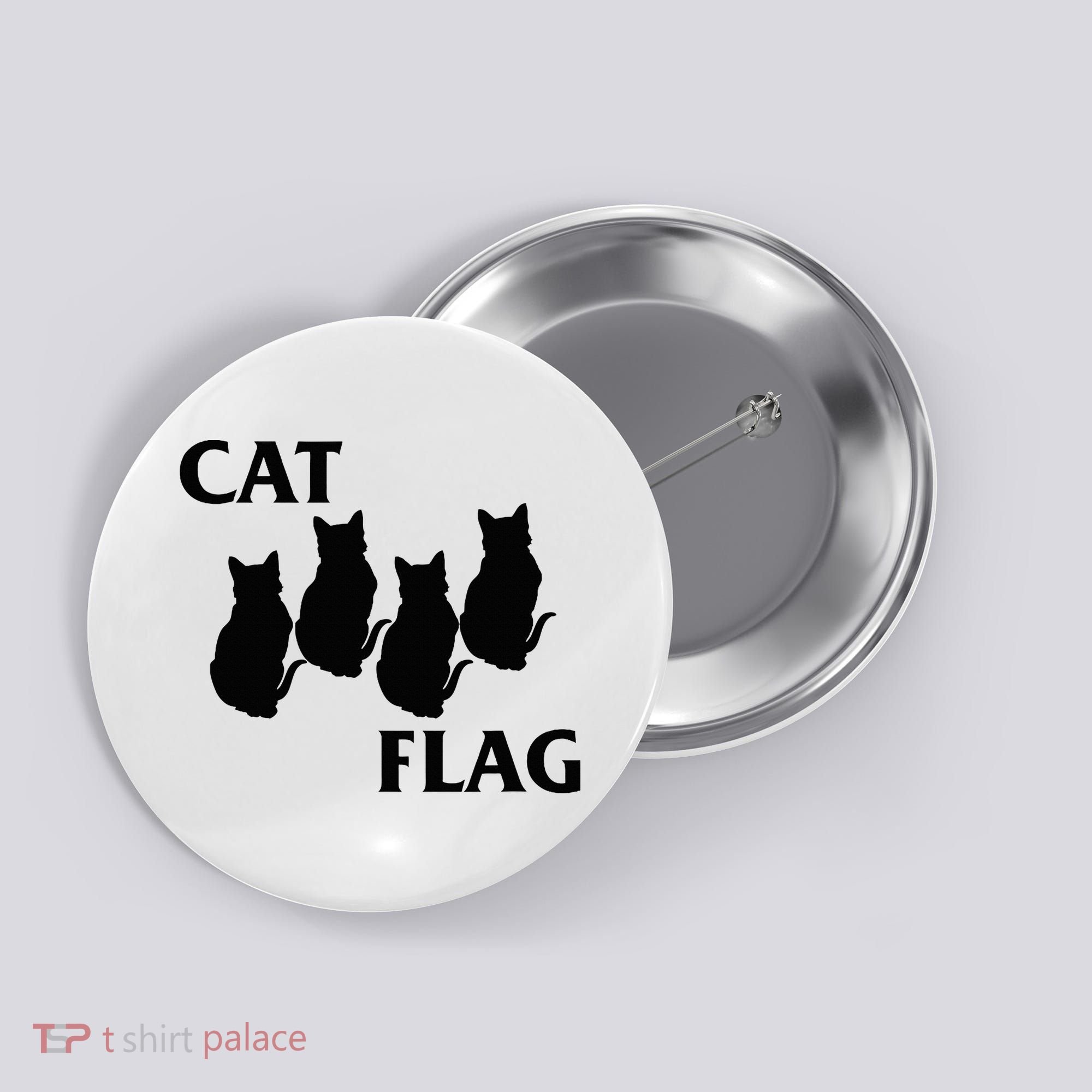 Funny Cat Flag Hardcore Music Parody Button