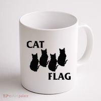 Funny Cat Flag Hardcore Music Parody Coffee Mug thumb 1