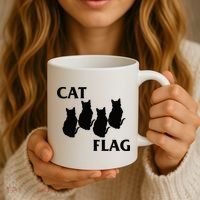 Funny Cat Flag Hardcore Music Parody Coffee Mug thumb 3