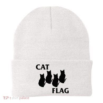 Funny Cat Flag Hardcore Music Parody Beanie