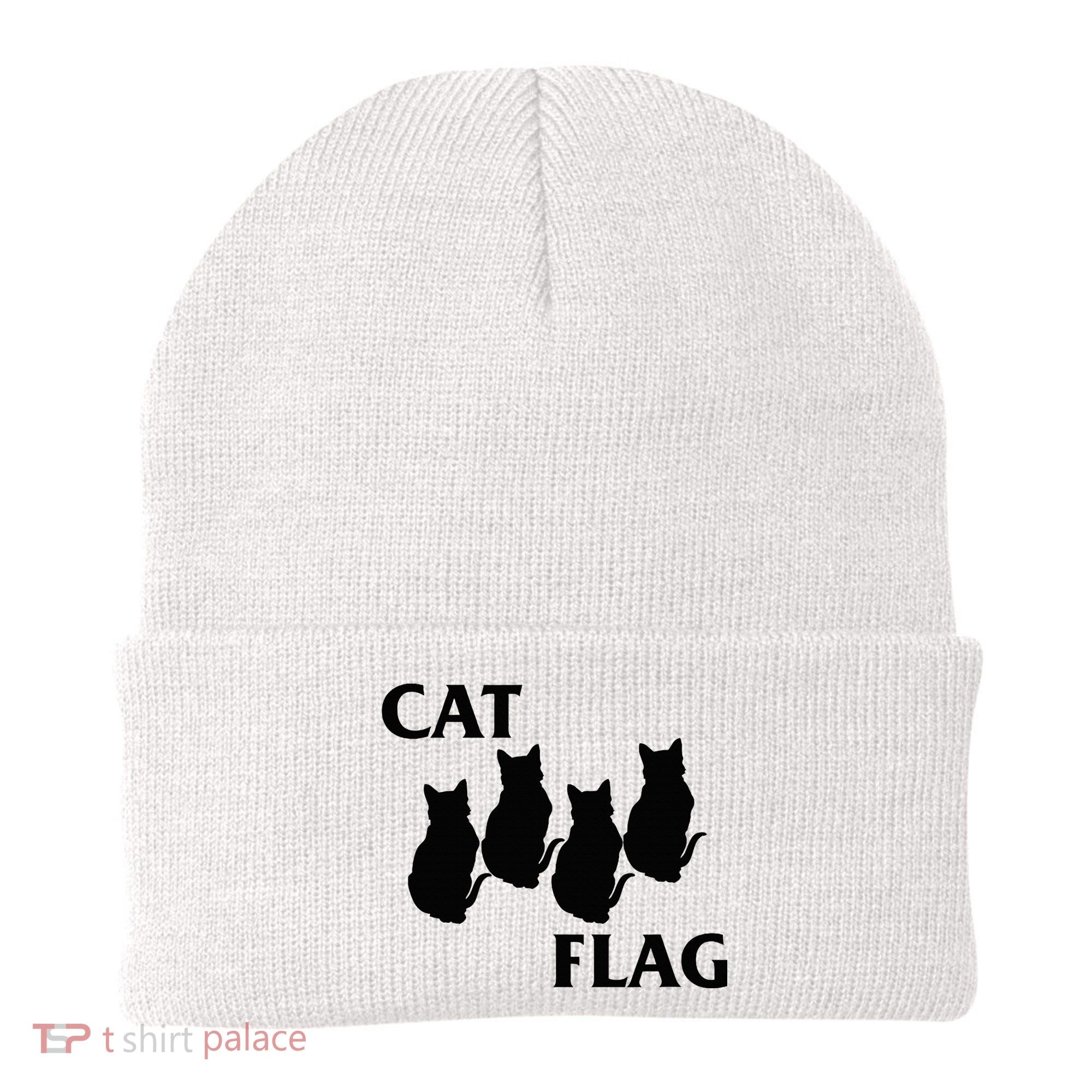 Funny Cat Flag Hardcore Music Parody Beanie