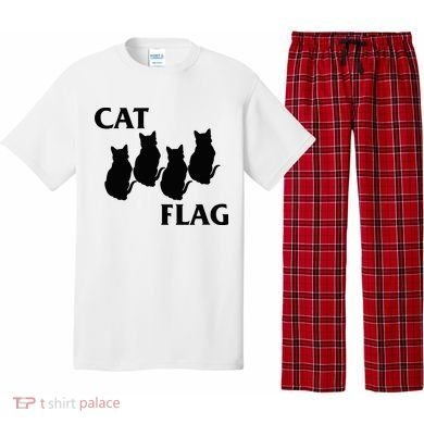 Funny Cat Flag Hardcore Music Parody Pajama Set