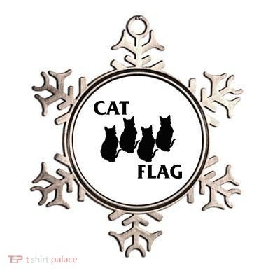 Funny Cat Flag Hardcore Music Parody Ornament