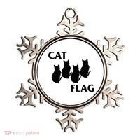 Funny Cat Flag Hardcore Music Parody Ornament thumb 0