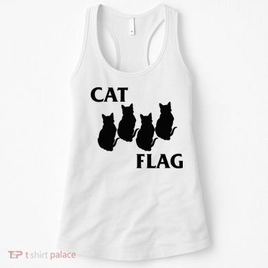 Funny Cat Flag Hardcore Music Parody Women's Tank Top