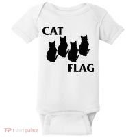 Funny Cat Flag Hardcore Music Parody Baby Bodysuit thumb 0
