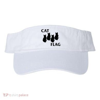 Funny Cat Flag Hardcore Music Parody Visor