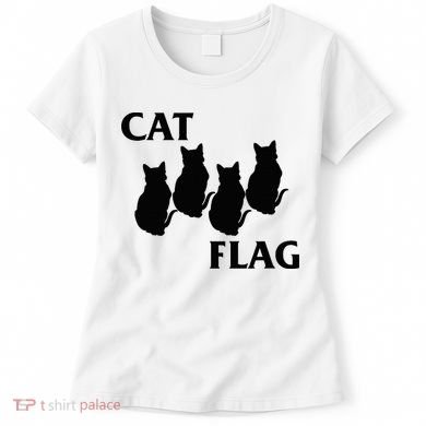 Funny Cat Flag Hardcore Music Parody Women's T-Shirt