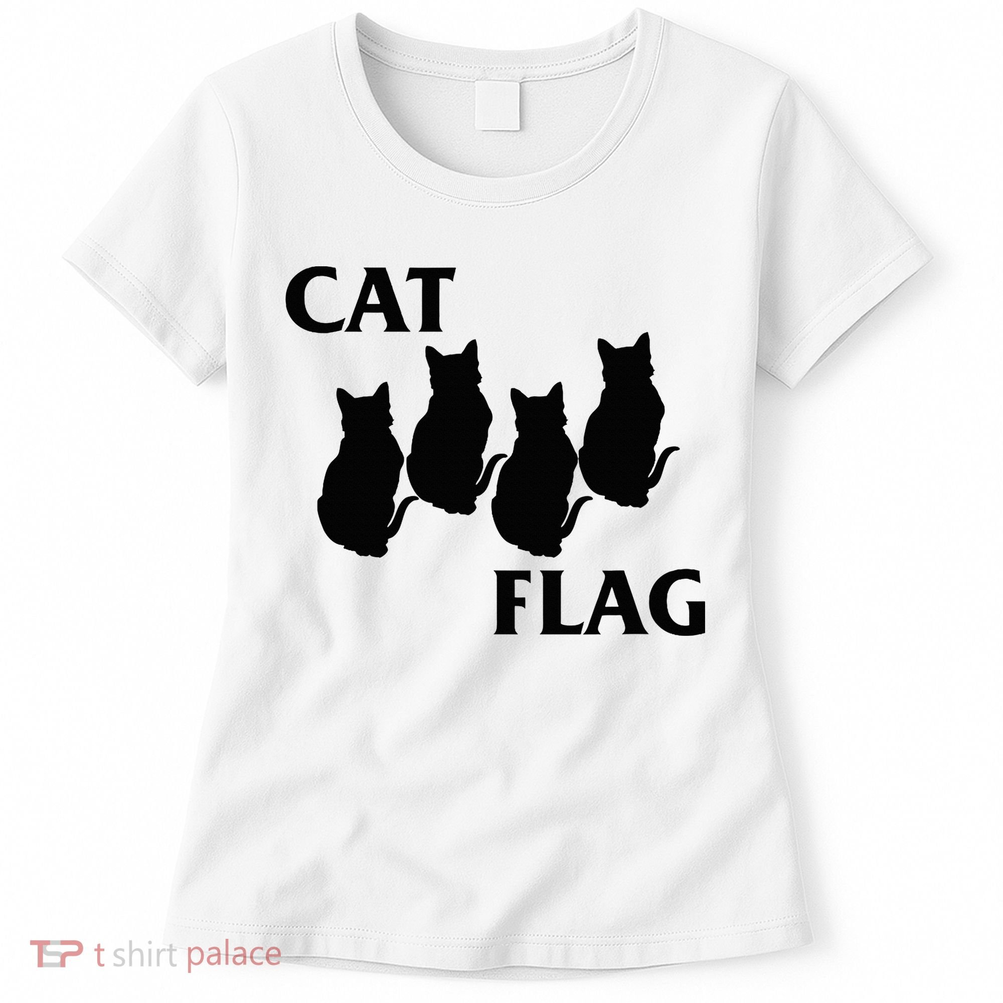 Funny Cat Flag Hardcore Music Parody Women's T-Shirt