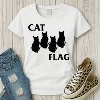 Funny Cat Flag Hardcore Music Parody Women's T-Shirt thumb 3