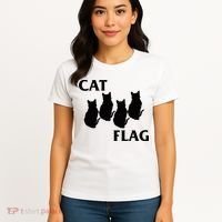 Funny Cat Flag Hardcore Music Parody Women's T-Shirt thumb 4
