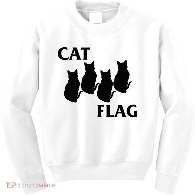 Funny Cat Flag Hardcore Music Parody Kids Sweatshirt