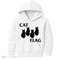 Funny Cat Flag Hardcore Music Parody Kids Hoodie thumb 0