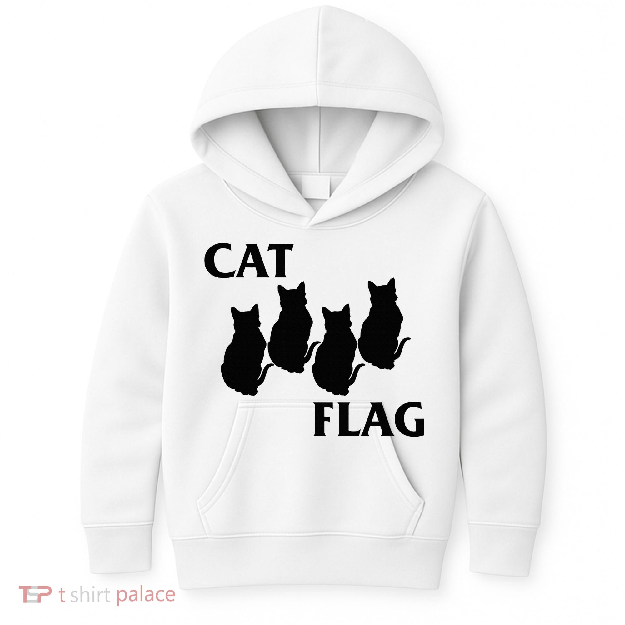 Funny Cat Flag Hardcore Music Parody Kids Hoodie