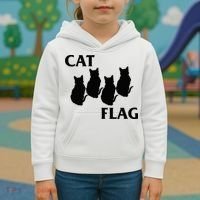 Funny Cat Flag Hardcore Music Parody Kids Hoodie thumb 3