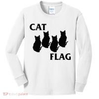 Funny Cat Flag Hardcore Music Parody Kids Long Sleeve Shirt thumb 0