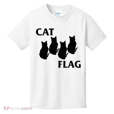 Funny Cat Flag Hardcore Music Parody Kids T-Shirt