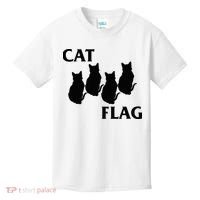 Funny Cat Flag Hardcore Music Parody Kids T-Shirt thumb 0