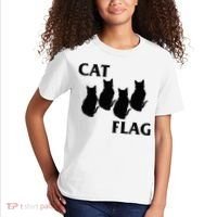 Funny Cat Flag Hardcore Music Parody Kids T-Shirt thumb 2