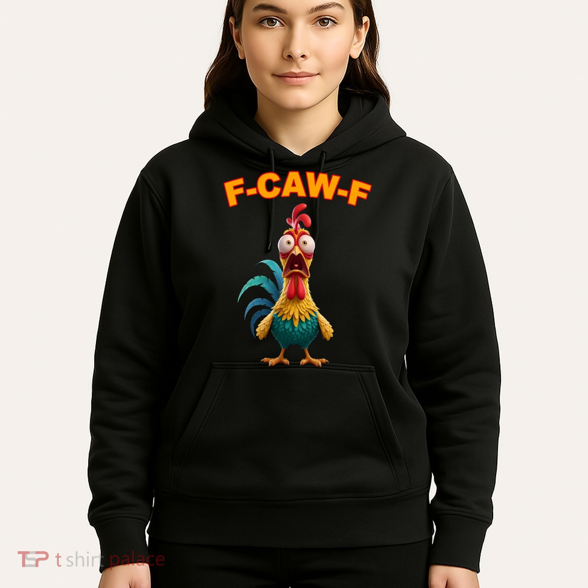 F Caw F Rooster Chicken Funny Humor Meme Joke Hoodie