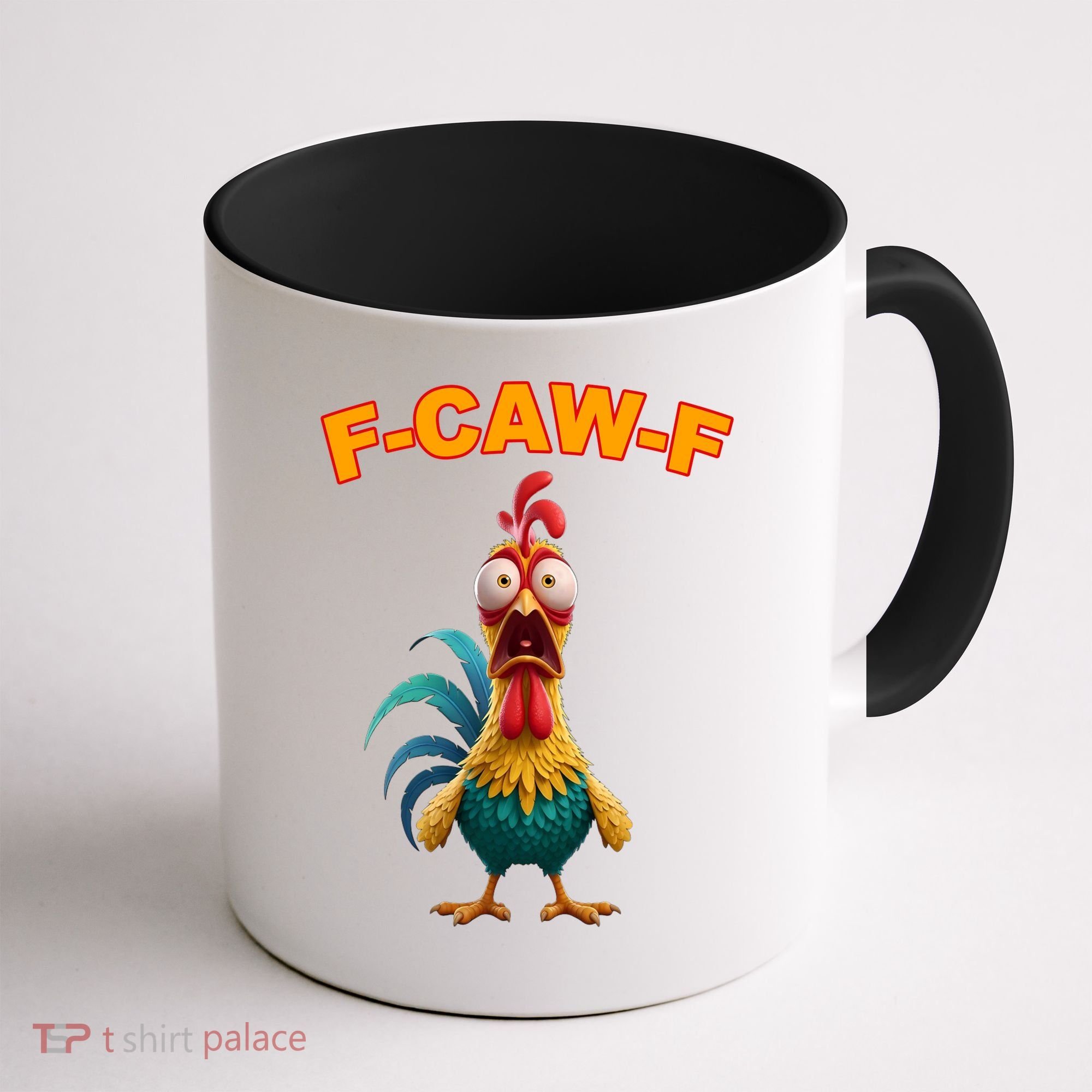 F Caw F Rooster Chicken Funny Humor Meme Joke Coffee Mug