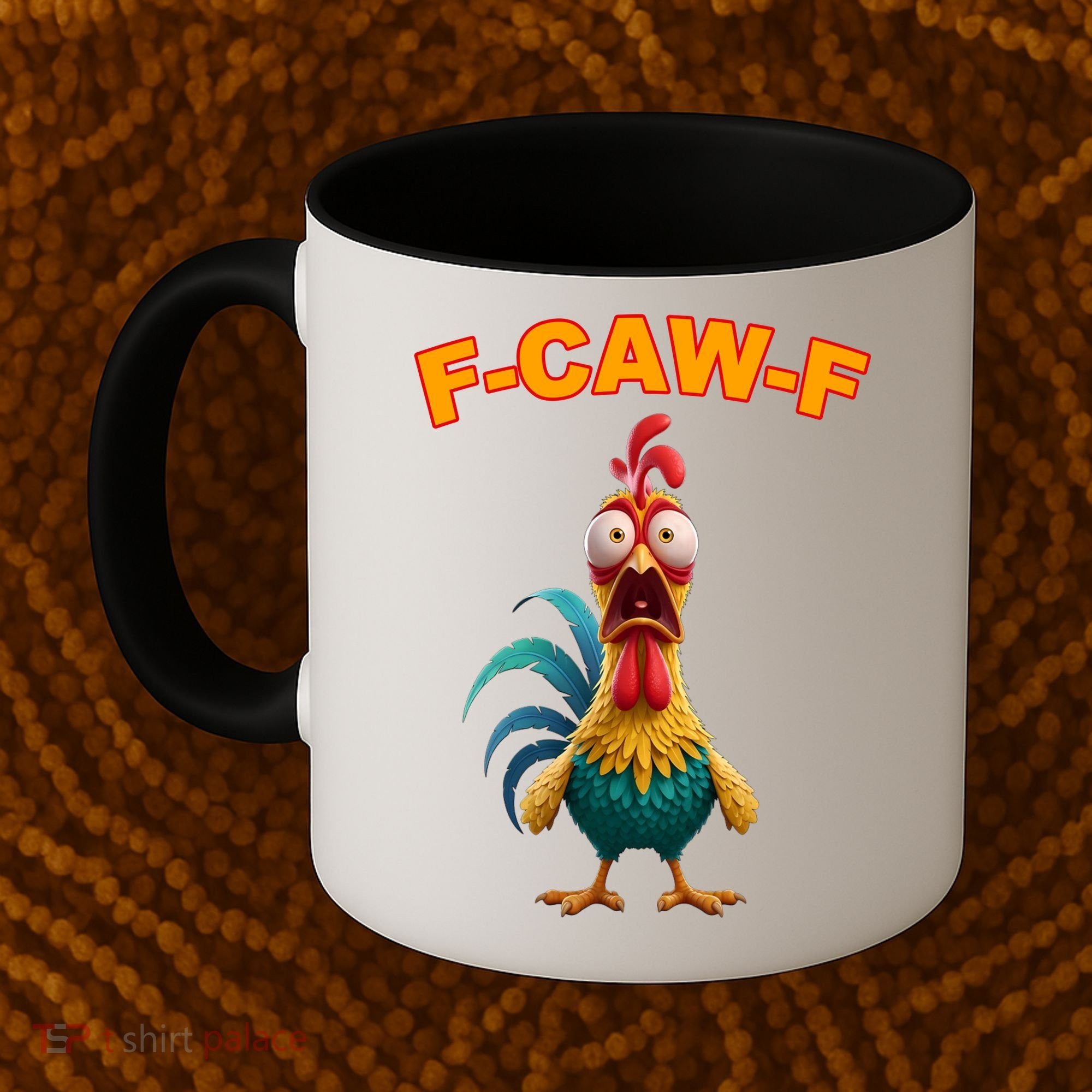 F Caw F Rooster Chicken Funny Humor Meme Joke Coffee Mug