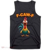 F Caw F Rooster Chicken Funny Humor Meme Joke Tank Top thumb 0