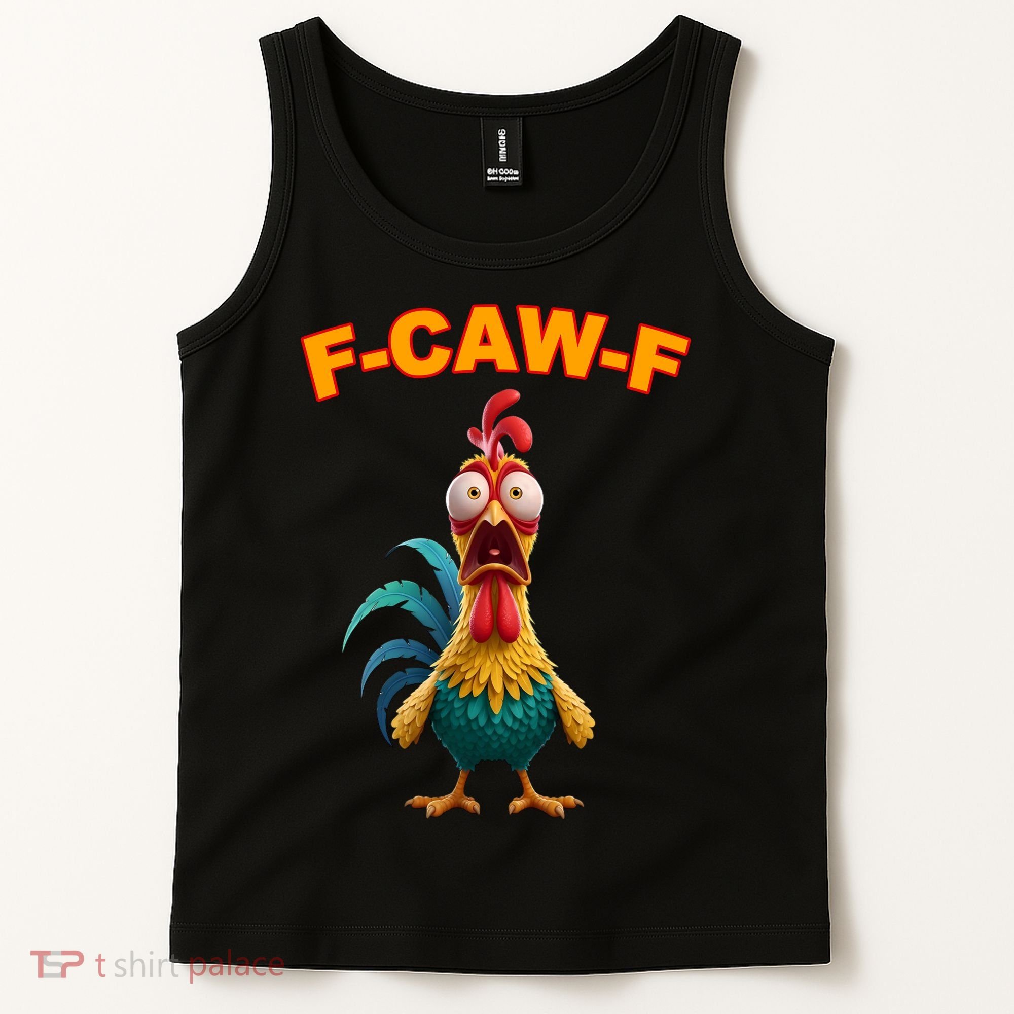 F Caw F Rooster Chicken Funny Humor Meme Joke Tank Top