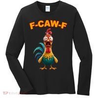 F Caw F Rooster Chicken Funny Humor Meme Joke Women's Long Sleeve Shirt thumb 0