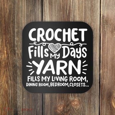 Funny Crochet Coaster