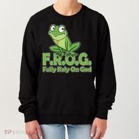 Funny Christian FROG Fully Rely On God Women's Sweatshirt thumb 0