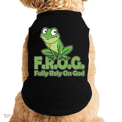Funny Christian FROG Fully Rely On God Doggie Tank