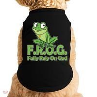 Funny Christian FROG Fully Rely On God Doggie Tank thumb 0
