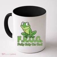 Funny Christian FROG Fully Rely On God Coffee Mug thumb 0