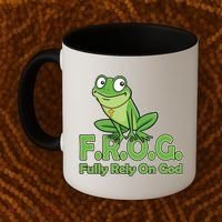Funny Christian FROG Fully Rely On God Coffee Mug thumb 2